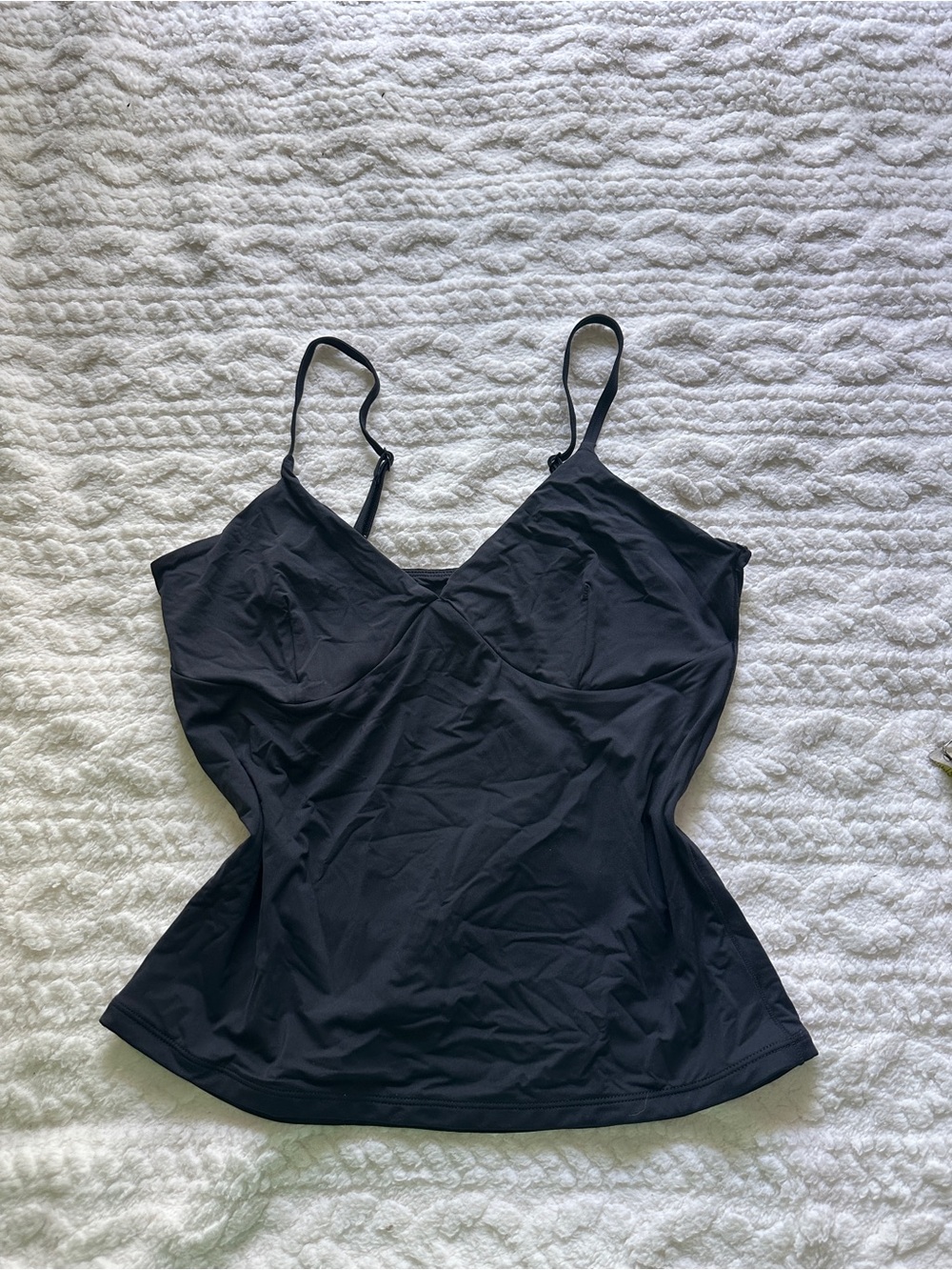 Black V-Neck Cami Tank Top